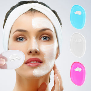 3pcs Clear Silicone Makeup Applicator Sponge Puff for BB CC Cream Foundation Concealer Blending Cosmetics Blender