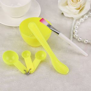 4 in 1 DIY Facial Mask Mixing Bowl Brush Spoon Stick Tool Face Care Set