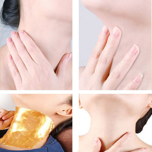 24K Gold Collagen Neck Mask Anti-Aging Anti-wrinkle Whitening Moisturizing Spa