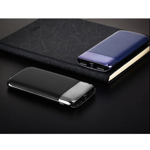 Ultra Slim 10000mAh Portable Power Bank Double USB Digital Dispaly External Battery Charger