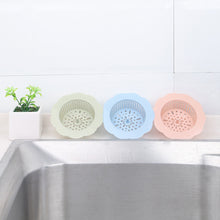 Load image into Gallery viewer, Plastic Mesh Sink Strainer Flower Shaped Round Basket Strainer for Kitchen Bathroom ()