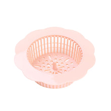 Load image into Gallery viewer, Plastic Mesh Sink Strainer Flower Shaped Round Basket Strainer for Kitchen Bathroom ()