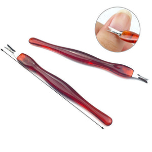 Nail Art Tools Pedicure Cuticle Trimmer Remover Pusher Dead Skin Callus Removal Fork
