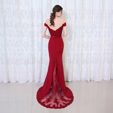 Load image into Gallery viewer, Elegant Noble Women Mermaid Long Evening Dress Sexy Backless Ladies Prom Gown Wedding Clothes