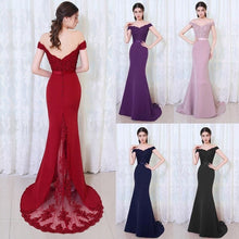 Load image into Gallery viewer, Elegant Noble Women Mermaid Long Evening Dress Sexy Backless Ladies Prom Gown Wedding Clothes