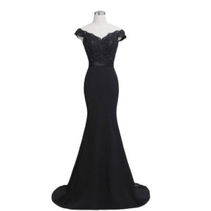 Elegant Noble Women Mermaid Long Evening Dress Sexy Backless Ladies Prom Gown Wedding Clothes