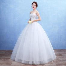 Load image into Gallery viewer, Fashion Sexy Wedding Dresses Lace Backless Off Shoulder Sleeveless Romantic Bridal Bridesmaid Vintage Dress