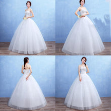 Load image into Gallery viewer, Fashion Sexy Wedding Dresses Lace Backless Off Shoulder Sleeveless Romantic Bridal Bridesmaid Vintage Dress
