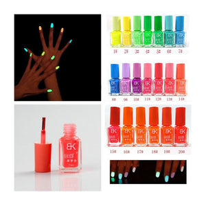 7ml Candy Fluorescent Neon Luminous Nail Polish Glow in Dark Nail Varnish