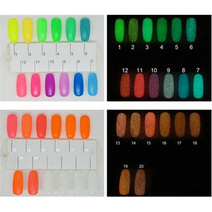 7ml Candy Fluorescent Neon Luminous Nail Polish Glow in Dark Nail Varnish