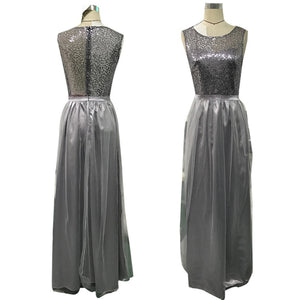 Women Formal Summer Sequined Elegant  Sexy Elegant Bridesmaid Long Ball Prom Gown Dress