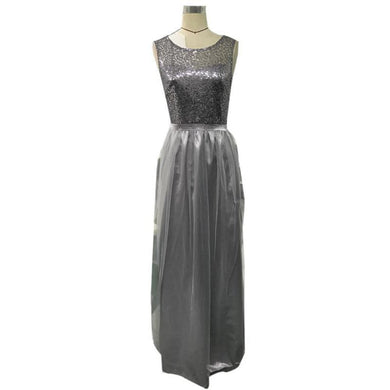 Women Formal Summer Sequined Elegant  Sexy Elegant Bridesmaid Long Ball Prom Gown Dress