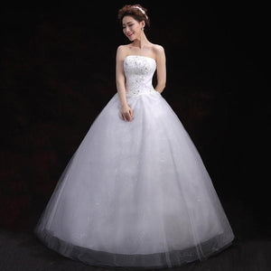 Bridal Dresses Wedding Dress Bridal Floor length Slim Dresses Strapless Bandage Wedding Dress