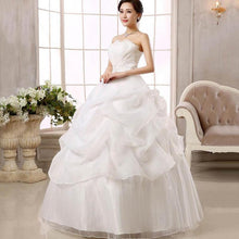 Load image into Gallery viewer, Wedding Dress Fashion Women White Luxury Lace Strapless Floor Length Dresses