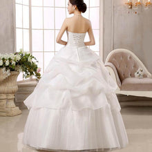Load image into Gallery viewer, Wedding Dress Fashion Women White Luxury Lace Strapless Floor Length Dresses