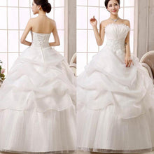 Load image into Gallery viewer, Wedding Dress Fashion Women White Luxury Lace Strapless Floor Length Dresses