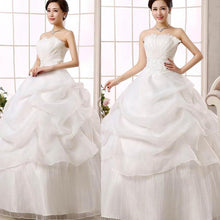 Load image into Gallery viewer, Wedding Dress Fashion Women White Luxury Lace Strapless Floor Length Dresses
