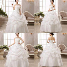Load image into Gallery viewer, Wedding Dress Fashion Women White Luxury Lace Strapless Floor Length Dresses