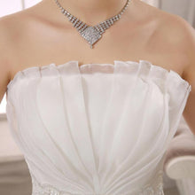 Load image into Gallery viewer, Wedding Dress Fashion Women White Luxury Lace Strapless Floor Length Dresses