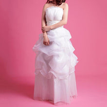 Load image into Gallery viewer, Wedding Dress Fashion Women White Luxury Lace Strapless Floor Length Dresses