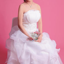 Load image into Gallery viewer, Wedding Dress Fashion Women White Luxury Lace Strapless Floor Length Dresses