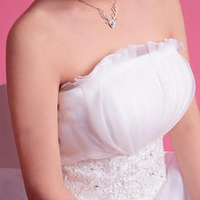 Load image into Gallery viewer, Wedding Dress Fashion Women White Luxury Lace Strapless Floor Length Dresses