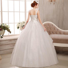 Load image into Gallery viewer, Bridal Dresses Wedding Dress Bridal Floor length Slim Dresses One Shoulder Bandage Wedding Dress