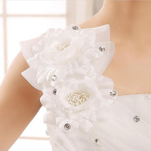 Load image into Gallery viewer, Bridal Dresses Wedding Dress Bridal Floor length Slim Dresses One Shoulder Bandage Wedding Dress