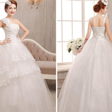 Load image into Gallery viewer, Bridal Dresses Wedding Dress Bridal Floor length Slim Dresses One Shoulder Bandage Wedding Dress