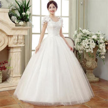 Load image into Gallery viewer, Bridal Party Wedding Bride Word Shoulder Small Tail Wedding Dress Lace Strap Slim