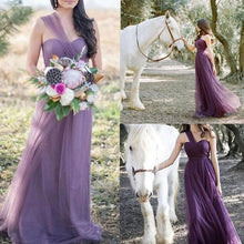 Load image into Gallery viewer, New Women Sleeveless Off The Shoulder Party Dress Bridamaid Grown Wedding Dress