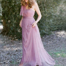 Load image into Gallery viewer, New Women Sleeveless Off The Shoulder Party Dress Bridamaid Grown Wedding Dress