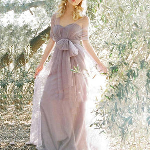 New Women Sleeveless Off The Shoulder Party Dress Bridamaid Grown Wedding Dress