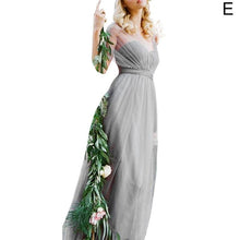 Load image into Gallery viewer, New Women Sleeveless Off The Shoulder Party Dress Bridamaid Grown Wedding Dress