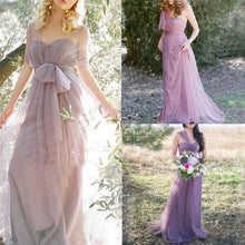Load image into Gallery viewer, New Women Sleeveless Off The Shoulder Party Dress Bridamaid Grown Wedding Dress