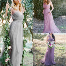 Load image into Gallery viewer, New Women Sleeveless Off The Shoulder Party Dress Bridamaid Grown Wedding Dress