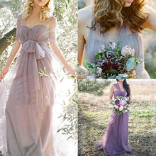 Load image into Gallery viewer, New Women Sleeveless Off The Shoulder Party Dress Bridamaid Grown Wedding Dress