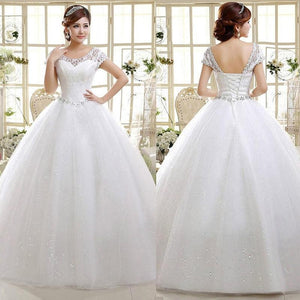 Bridal Dress In White New Fashion Temperament Style Bride Wedding Dress Lace Embroidery Large Size Slim Dresses