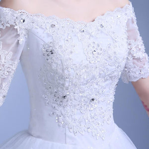 The Bride Wedding Dress A Long Sleeved Shoulder Tail Large Code Slim Tail Wedding New Winter