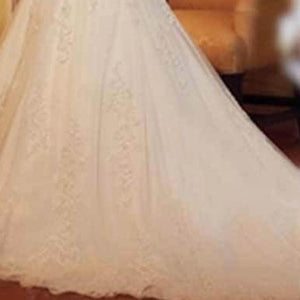 New Elegant Women White Lace Mermaid Full Length Wedding Dress