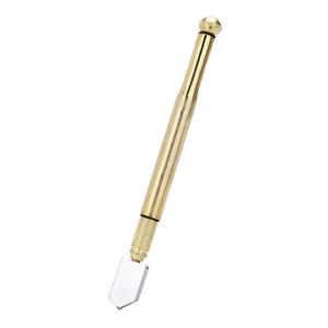 Multifunctional Glass Cutter Diamond Tip Skidproof Metal Handle Cutting Tool