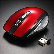 Load image into Gallery viewer, 2.4G 4 Buttons Gaming Mouse Wireless Optical Mouse with DPI Switch (Red)