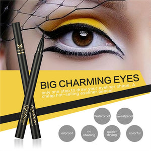Waterproof Liquid Eyeliner Pen Eye Makeup Cosmetics Smudge-proof Fast Dry Eye Makeup Gel Seal Stamp Tool
