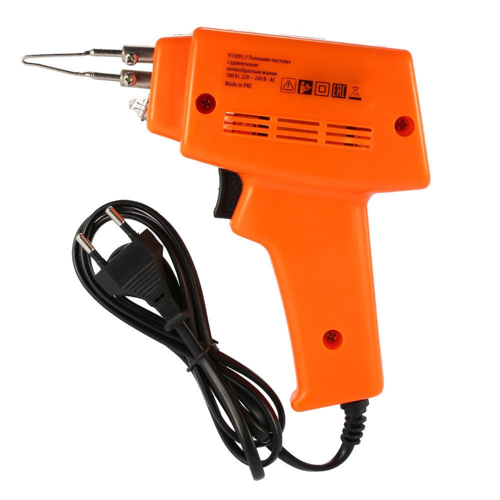 Household Electric Soldering Iron Lighting Solder Gun Set Rapid Heating with Solder Tip Paste Wire 220-240V 100W