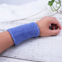 Load image into Gallery viewer, Colorful Wrist Sweatbands Athletic Cotton Terry Cloth Wristbands for Gym Sports