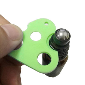 3pcs Plastic Essential Oil Opener Roller Bottle Corkscrew Tool Triangle Shape Remover for Roller Balls Caps (Green)