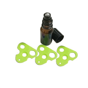3pcs Plastic Essential Oil Opener Roller Bottle Corkscrew Tool Triangle Shape Remover for Roller Balls Caps (Green)