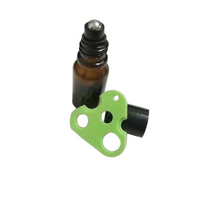 3pcs Plastic Essential Oil Opener Roller Bottle Corkscrew Tool Triangle Shape Remover for Roller Balls Caps (Green)