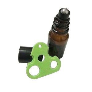 3pcs Plastic Essential Oil Opener Roller Bottle Corkscrew Tool Triangle Shape Remover for Roller Balls Caps (Green)