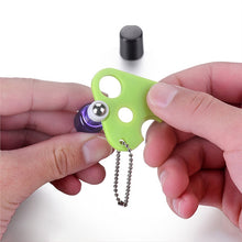 Load image into Gallery viewer, 3pcs Plastic Essential Oil Opener Roller Bottle Corkscrew Tool Triangle Shape Remover for Roller Balls Caps (Green)